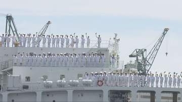 JMETS練習船「銀河丸」が遠洋航海に出航　神戸港からシンガポールへ向け出港