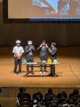 高校生に自転車用ヘルメット着用を呼び掛け　交通安全教室