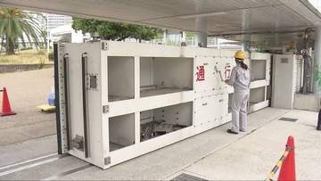 台風や津波に備える　神戸港で防諜扉の開閉訓練