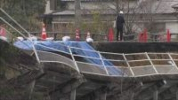 加古川市で県道が約７０メートル崩落　前日からの雨が影響か