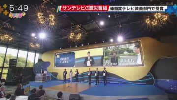 日本民間放送連盟賞 テレビ教養部門でサンテレビ「証言1．17」が優秀賞受賞