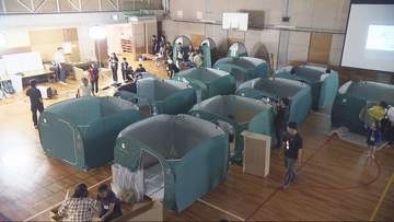 芦屋市で「お泊り訓練」　避難所生活を実際に体験