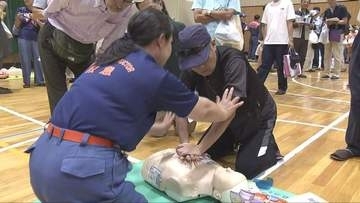 灘区総合防災訓練　神戸市立上野中学校で災害時の対応確認