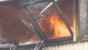 姫路市で倉庫火災　火はほぼ消し止められる　けが人なし