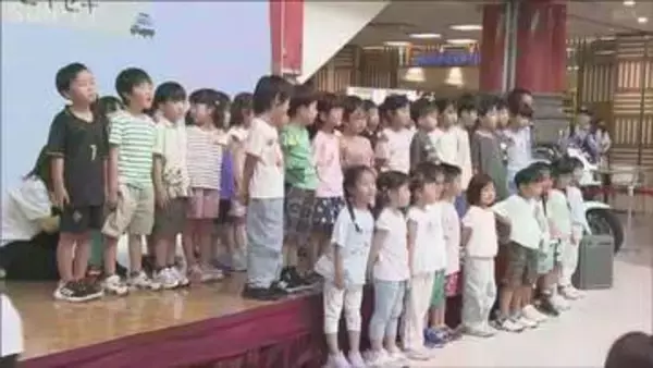 夏休み前に園児たちが交通安全呼び掛け　夏の事故防止運動始まる