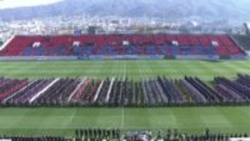 全国高校ラグビー大会が花園で開幕　熱戦始まる　関西学院西浦キャプテンが選手宣誓