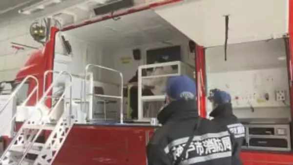 大地震に備える　地震体験車「ゆれるん」で最大震度７を体験　　神戸・元町商店街