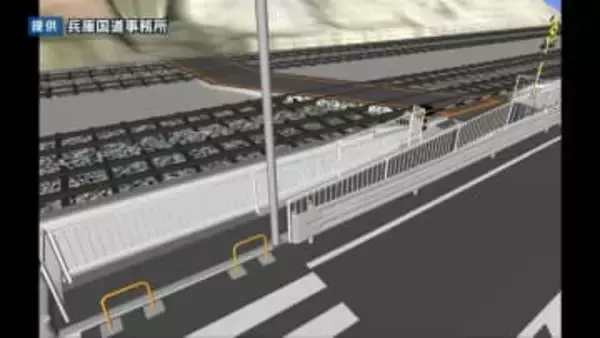 垂水区の踏切での死亡事故受け「歩行者だまり」確保へ　工事始まる