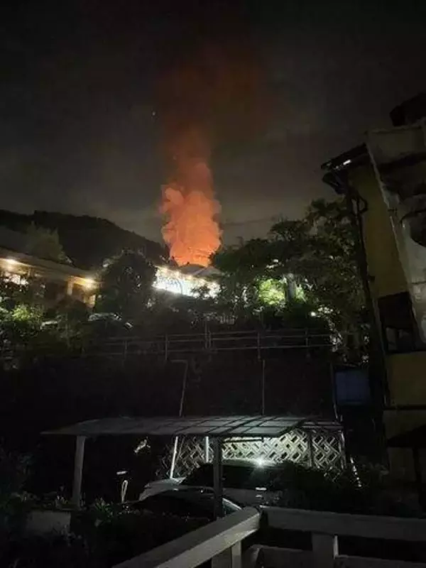 有馬稲荷神社付近で山火事　近くには温泉街