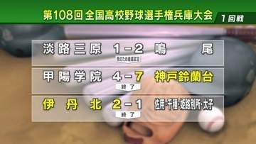 高校野球兵庫大会　17試合のうち12試合が雨天中止