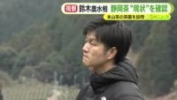 鈴木農水相が静岡茶の“現状”を確認　本山茶の茶園を訪問　供給量の維持などについて検討を進める考え