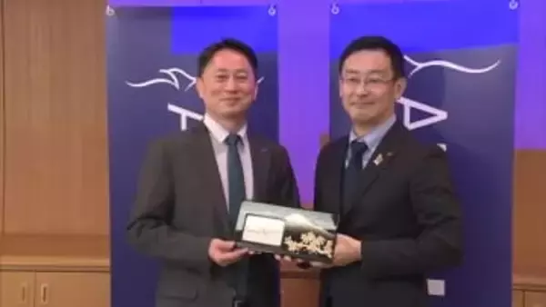 3月から定期便就航を前にエアプサンの社長が県庁を訪問　静岡－釜山　週に3往復