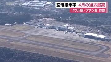富士山静岡空港4月の搭乗率　4月として過去最高　ソウル線・プサン線が好調　新規就航のハノイ線は69.6％