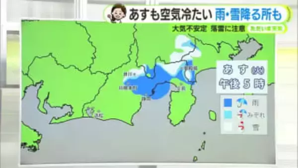 静岡県内「ヒノキ」花粉も飛散開始　あす火曜はにわか雨＆雪も　【静岡・ただいま天気　3/9】