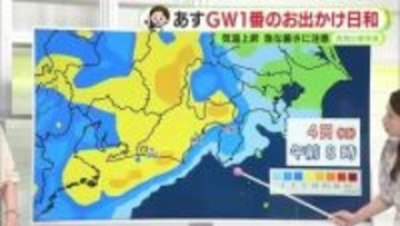 ＧＷ本番！2日(土)は高温・3日(日)～4日(月)は大雨注意【静岡・ただいま天気　5/1】