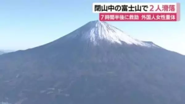 富士山で滑落したスウェーデン国籍の女性が重体　ニュージーランド国籍の男性は重傷の模様　防災ヘリで病院に搬送