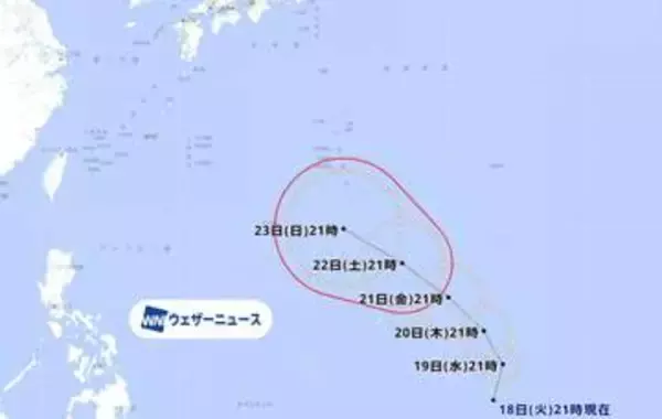 台風の卵　熱帯低気圧　19日にも台風になる見込みか　西太平洋から日本列島へ　最新の進路予想