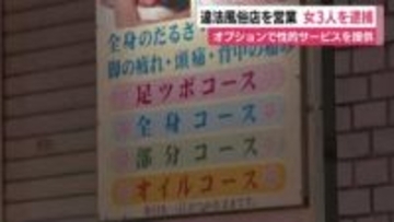 オプションで性的サービスを提供　違法風俗店を営業した中国籍の女3人を逮捕