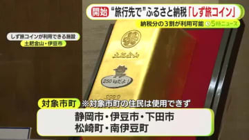 “旅行先で”ふるさと納税　「しず旅コイン」　納税分の3割が利用可能