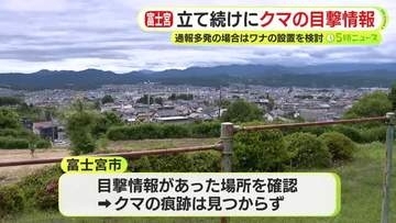 立て続けにクマの目撃情報「大型犬くらいの大きさの…」　通報多発の場合はワナの設置を検討