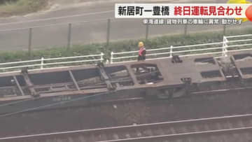 東海道線は新居町駅から豊橋駅の間で終日運転見合わせ　3連休の交通に影響　貨物列車の車輪が異常な高温に　自走できず貨車を載せる台車手配