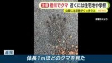 公園にくっきりと残されたクマの足跡　近くには住宅地や学校　西に向かって横断