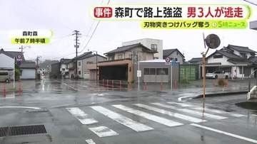 軽自動車から男が2人が降りてきて突然…「金を出せ」刃物突きつけバッグ奪う　ドライバーの男も含めて3人が逃走