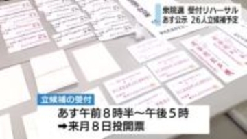 衆議院選挙27日公示　静岡県庁で立候補受け付けのリハーサル　届け出順を決めるくじ引きや七つ道具の配布順など確認