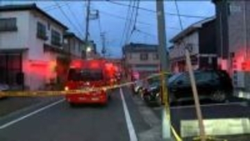 仙台・若林区で火災　1人が病院搬送　現場は住宅などが密集している場所