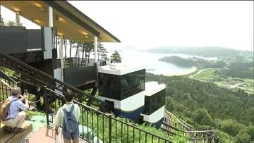 「亀山テラス360°」に設置された開業したばかりのモノレールが"5°"傾いて29日まで休業　宮城・気仙沼市