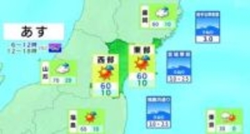 【21日宮城の天気】朝は傘の出番でも昼前から晴れる見込み　県内にも黄砂が飛来する予想　tbc気象台（20日午後4時現在）