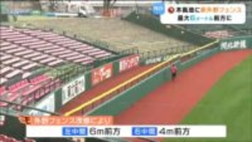 【楽天イーグルス】球場の外野フェンス改修を経て選手たちは？"ホームラン数アップ"へ期待！