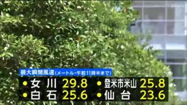 夕方まで暴風に警戒　在来線運休や減便も　宮城