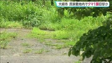 「自宅の敷地内を走り去って行った」住宅・学校が密集する地域で体長1mクマの目撃　警察が注意を呼びかけ　宮城・大崎市