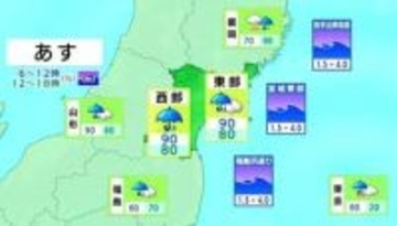 【5月1日 宮城の天気】明け方からは広い範囲で雨が降る　日中も肌寒い　tbc気象台（30日午後5時20分時点）