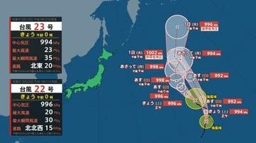 【台風情報】台風23号(バンラン)発生　8月10個目（29日午前3時現在）【雨風シミュレーション（29日～9月3日）】