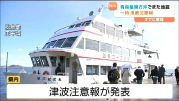 【遊覧船乗り場で取材中の記者がリポート】12日"津波注意報"発表時 青森県東方沖でM6.9の地震・最大震度4の影響 宮城