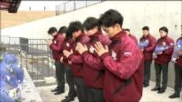 【楽天イーグルス】ドラフト1位・藤原聡大投手ら新人選手12人　被災地・南三陸町を訪問で東北代表として戦う意義再確認