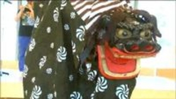怖くて泣いた子も「かっこよかった」と笑顔に　中学生の「獅子振り」が園児を魅了　宮城・女川町