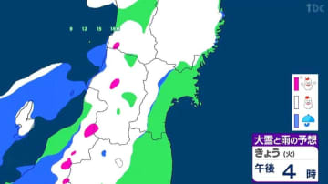 【27日宮城の天気】寒さ少し緩み仙台で7日ぶりに5℃上回る予想【雨・雪雲シュミレーション掲載】峠道で5～10cm以上の降雪の可能性　tbc気象台