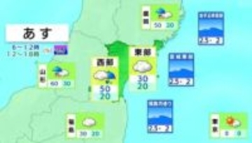 【28日・宮城の天気】西部は断続的に雨 東部は強風に十分注意 暴風警報発表の可能性も tbc気象台（午後4時現在）
