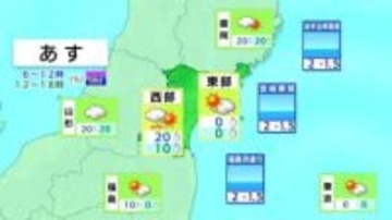 18日の県内は北部で昼前まで雲が多く午後は各地で青空広がる　tbc気象台（17日午後4時現在）