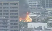 【速報】建物から激しく炎上「小屋が燃えて住宅に延焼しそう」　仙台・青葉区福沢町