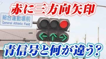 「青信号と何が違う？」赤に三方向矢印 信号機のナゾ 青が永遠に出ない場所も…その理由を探ってみた