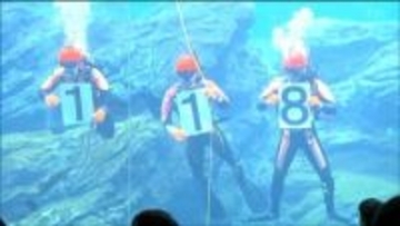 「118番の日」を前に海保のプロ"3万匹の魚が泳ぐ大水槽”で訓練公開　子どもたちへ海の緊急ダイヤル118番の大切さ伝える　仙台うみの杜水族館