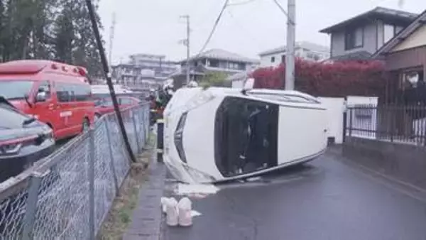 乗用車2台が衝突する事故　1台が横転し通行止めに　仙台・太白区