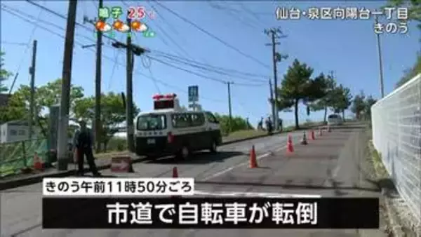 自転車の17歳男子高校生が重体 下り坂で電柱に衝突し転倒か　仙台・泉区向陽台一丁目