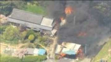 「離れの風呂場から火」住宅など4棟全焼　宮城・登米市