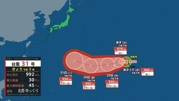 【台風情報】台風31号（インファ）は西向きの進路で発達しながら進む見込み