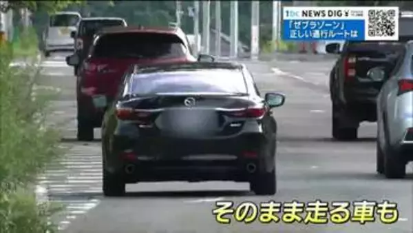 道路のシマシマペイント「ゼブラゾーン」車で走行するのは交通違反？警察に聞いてみると意外な事実が「県で違っていた」